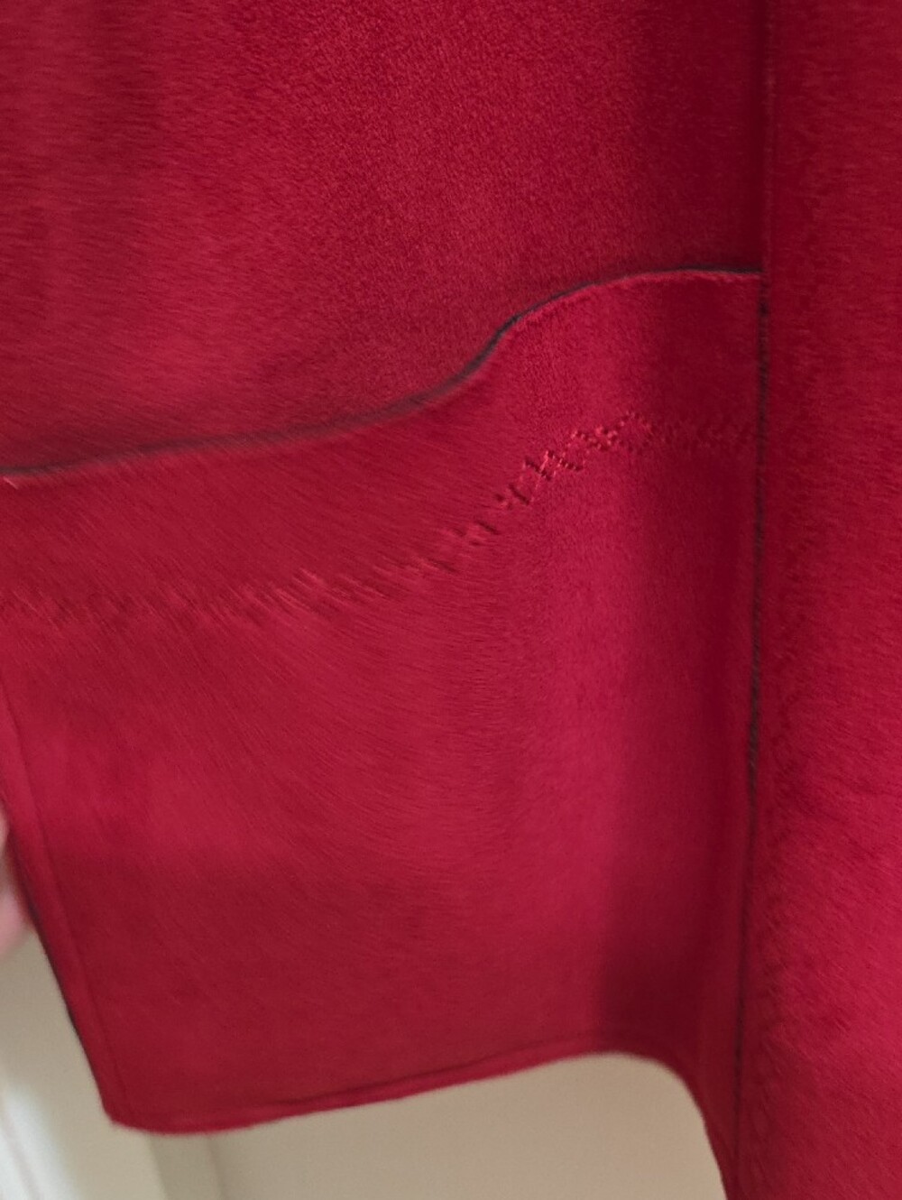 Alfred Dunner Women's Red Suede Like Button-Front Coat Size 12 - Picture 3 of 5